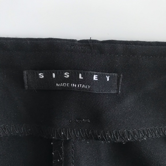 Sisley Black Straight Cut Lightweight Summer Pants Y2K 90’s - Picture 16 of 16
